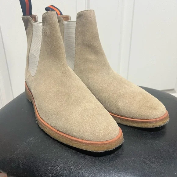 New Republic Sonoma Suede Chelsea Boots Sandstone Tan Men’s 10.5 D - Picture 2 of 13